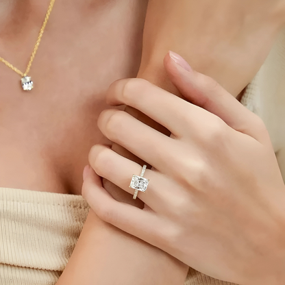 Forever Brilliant Pavé Solitaire Ring