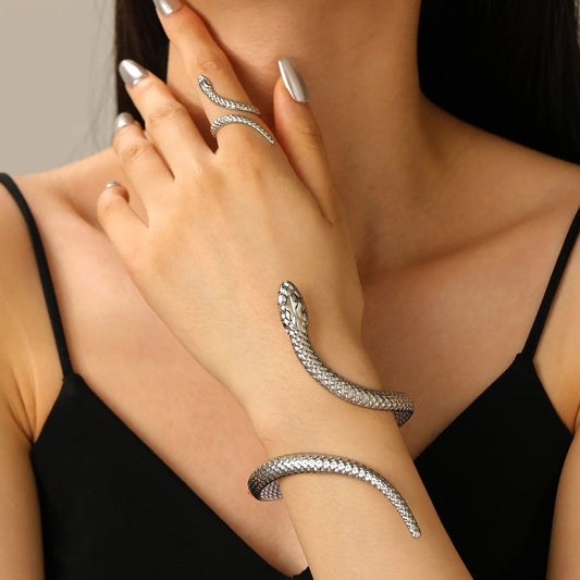 Serena Serpent Bracelet & Ring Set