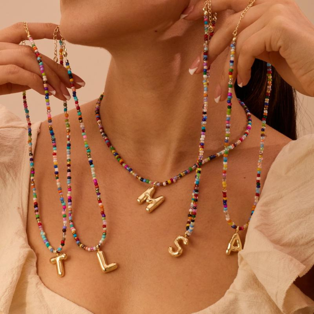 Sophia Rainbow Initial Necklace