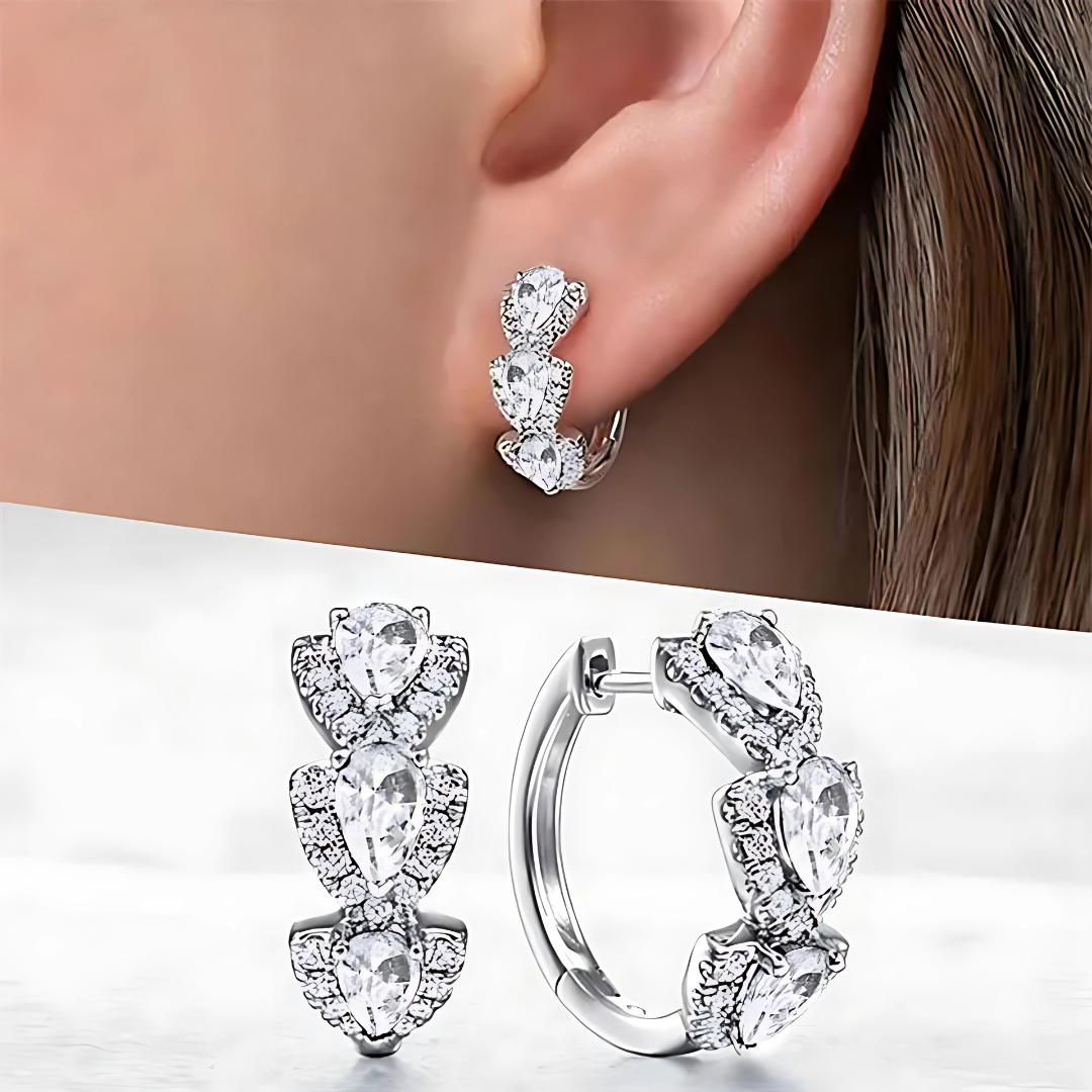 Teardrop Halo Hoops