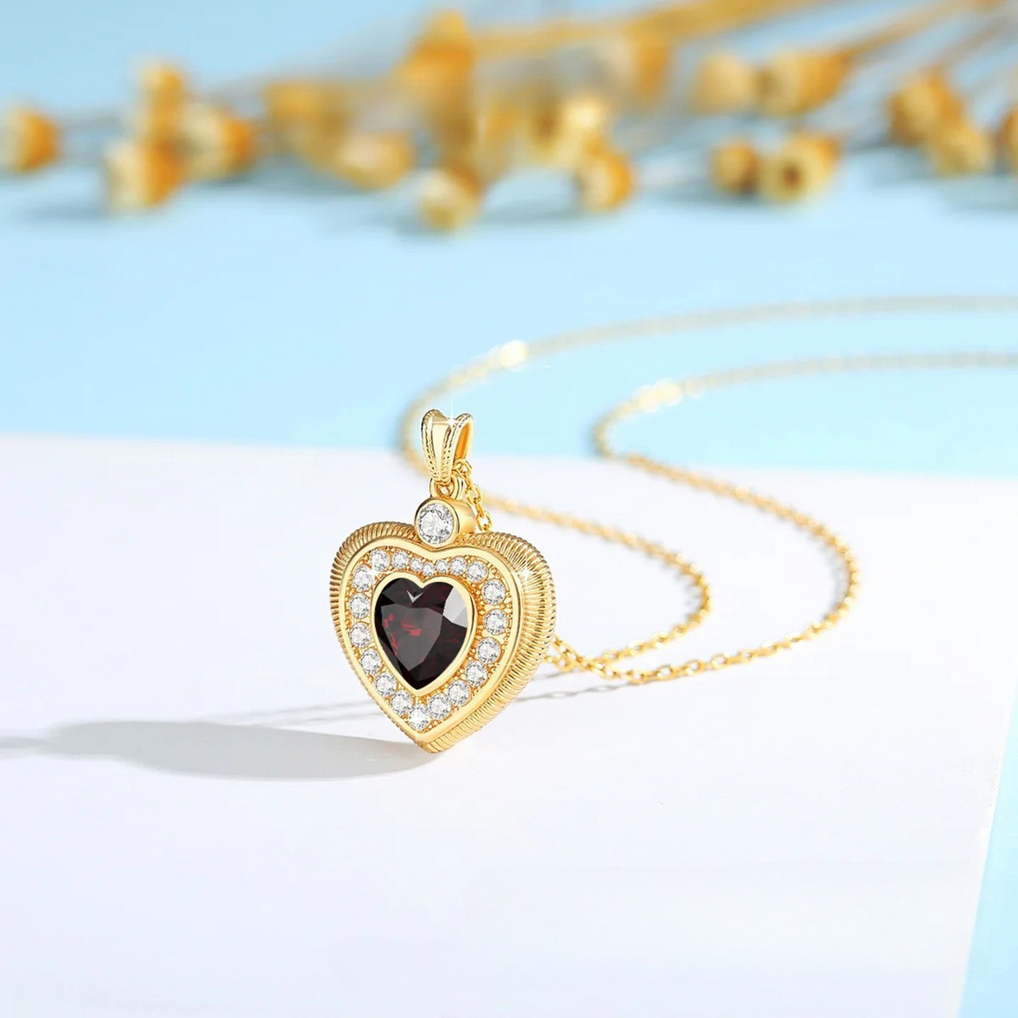 Sacred Heart Garnet - Love Manifestation Necklace