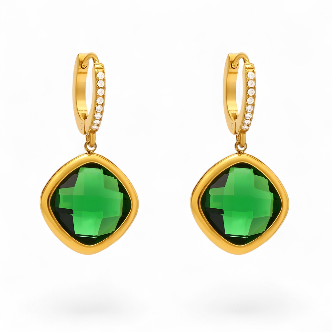 Margot Czech Glass Drop Hoops