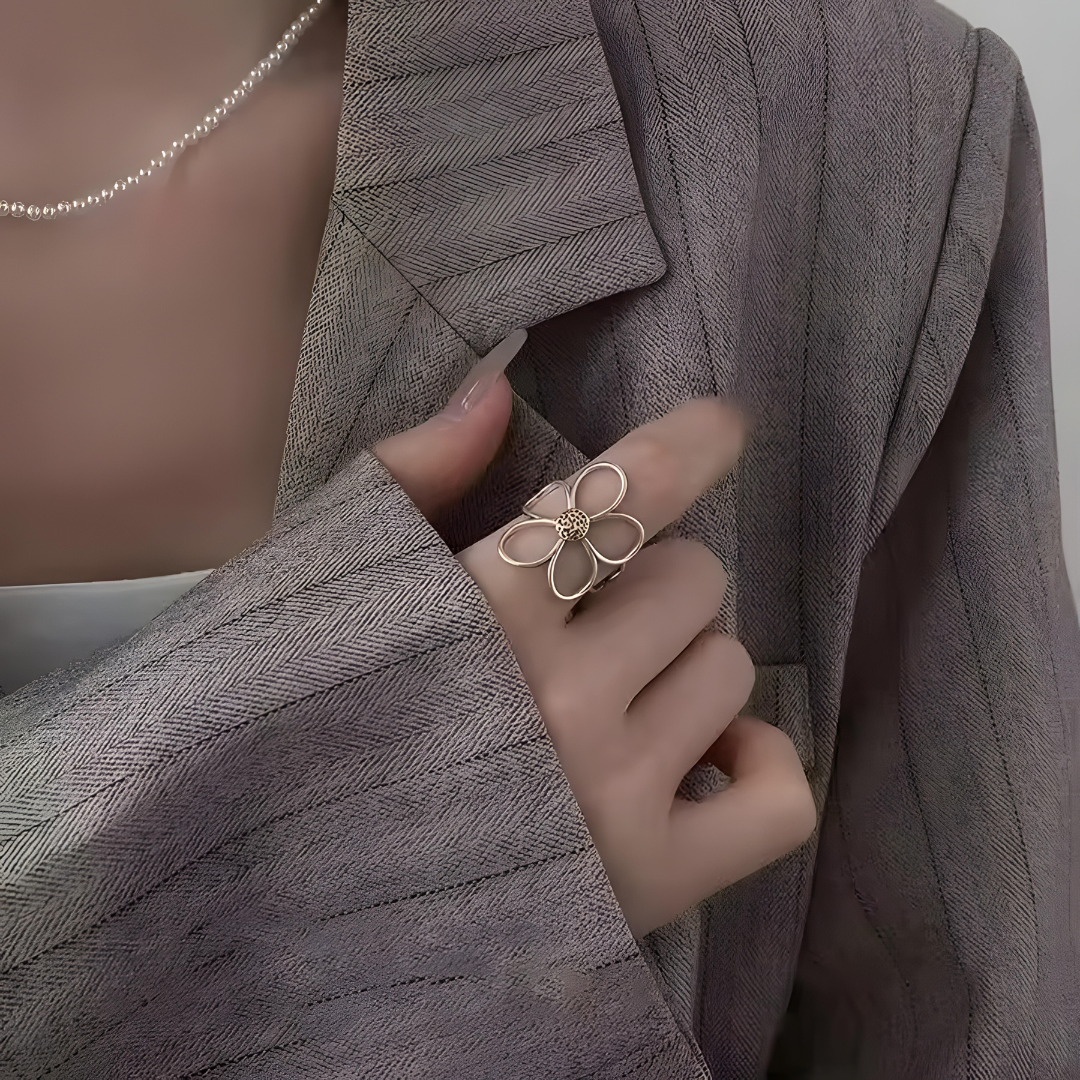Camila Sterling Silver Petal Ring