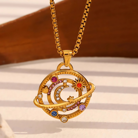 Celestial Layers Pendant Necklace