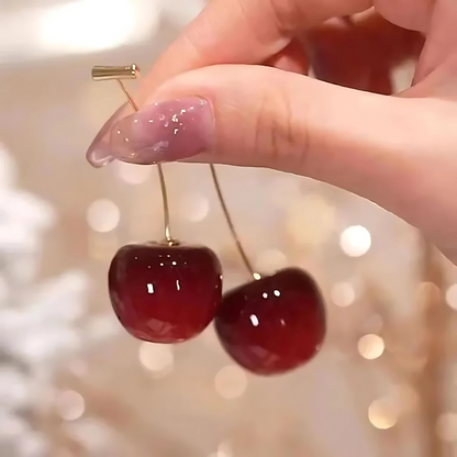 Sweet Cherry Drop Earrings