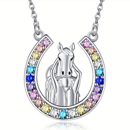 Heartland Bond Rainbow Horseshoe Necklace