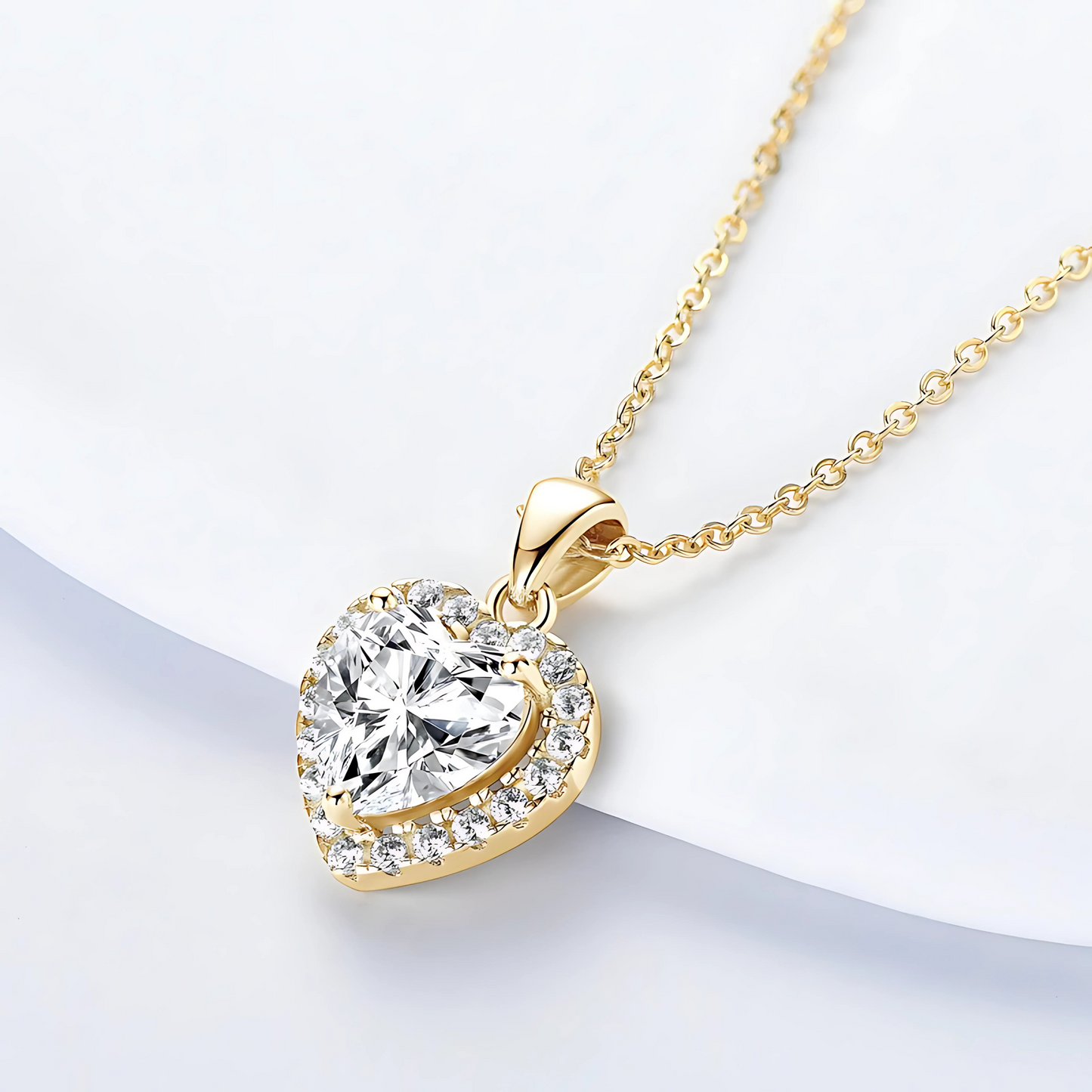Valentina Heart Moissanite Necklace