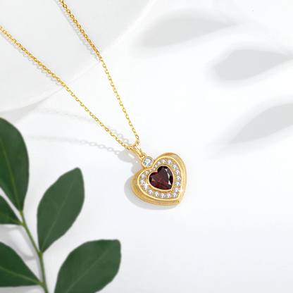 Sacred Heart Garnet - Love Manifestation Necklace