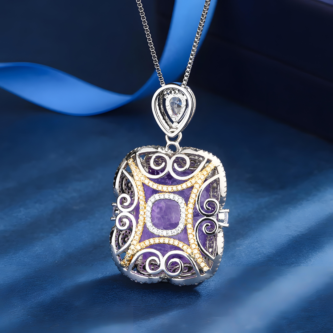 Royal Purple Pendant Necklace
