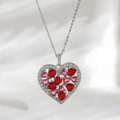 Blossoming Hearts Pendant Necklace