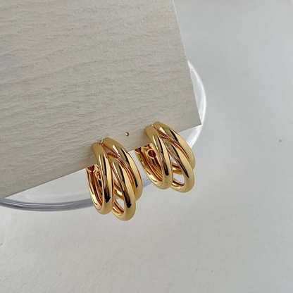 Delphine Twisted Hoop Earrings
