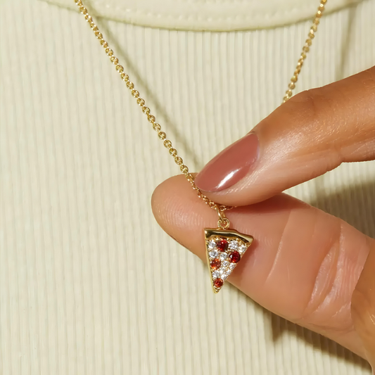 Deliciously Yours Pizza Slice Necklace