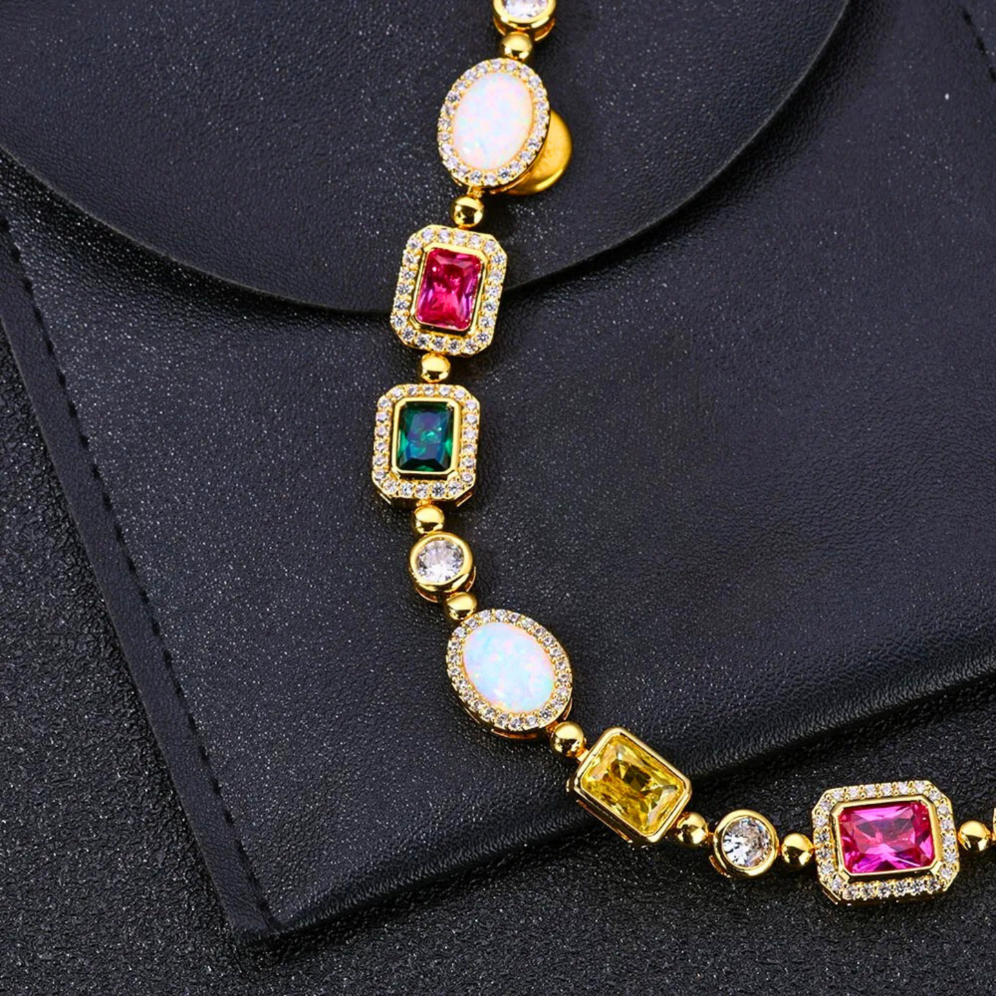 Aurora Rainbow Stone Tennis Bracelet