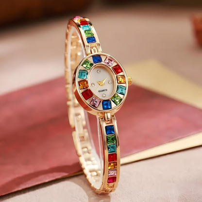 Radiant Rainbow Crystal Watch & Bracelet Set