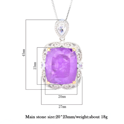 Royal Purple Pendant Necklace