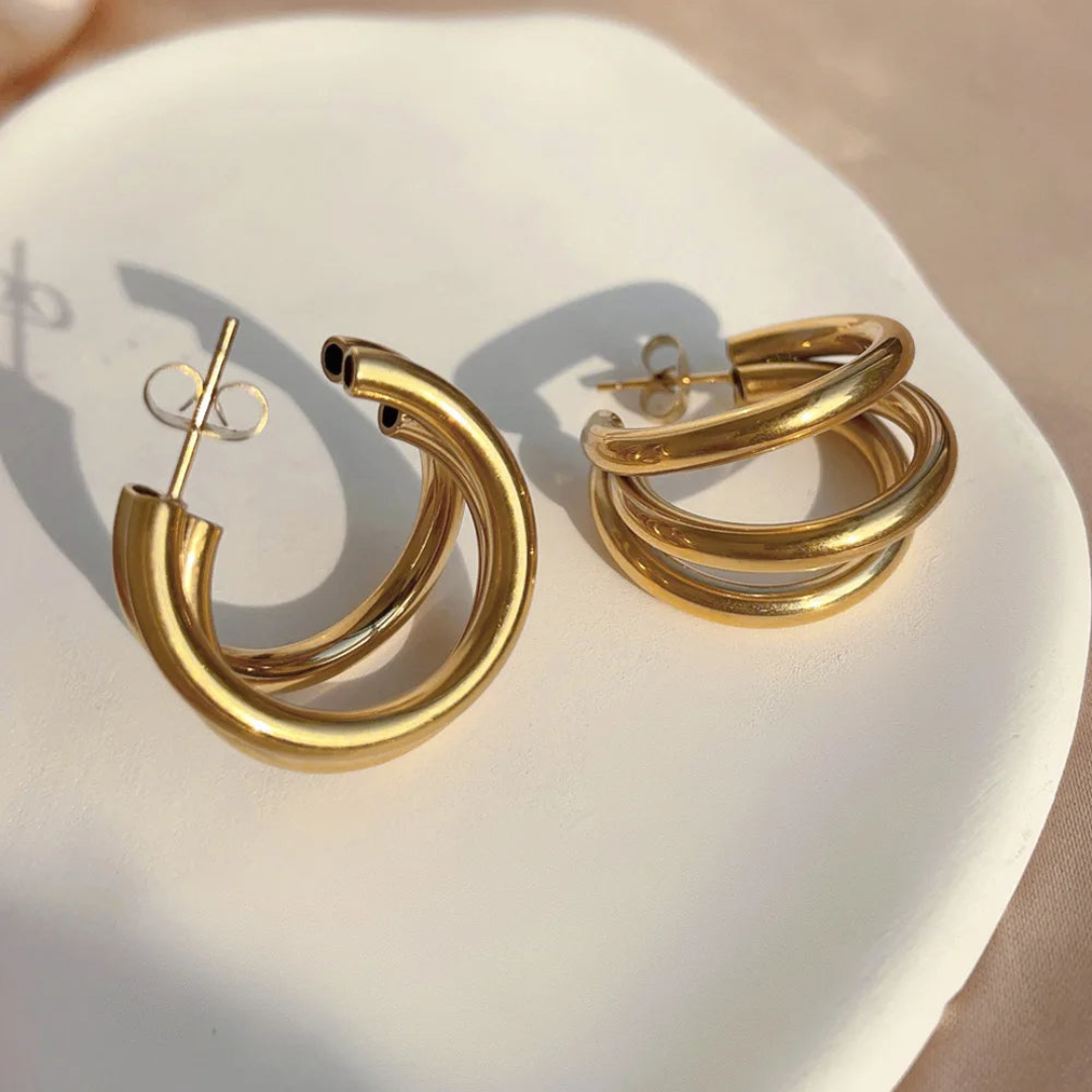Delphine Twisted Hoop Earrings