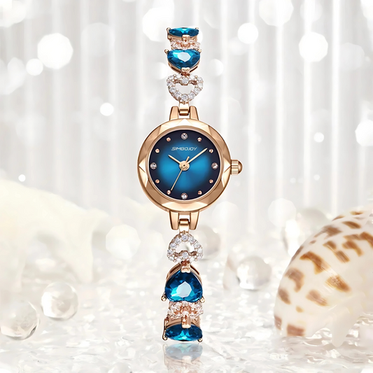 Shimmering Heart Rose Gold Watch