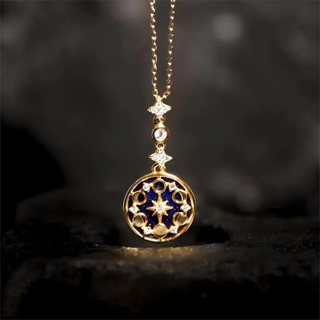 Midnight Sky Celestial Pendant Necklace