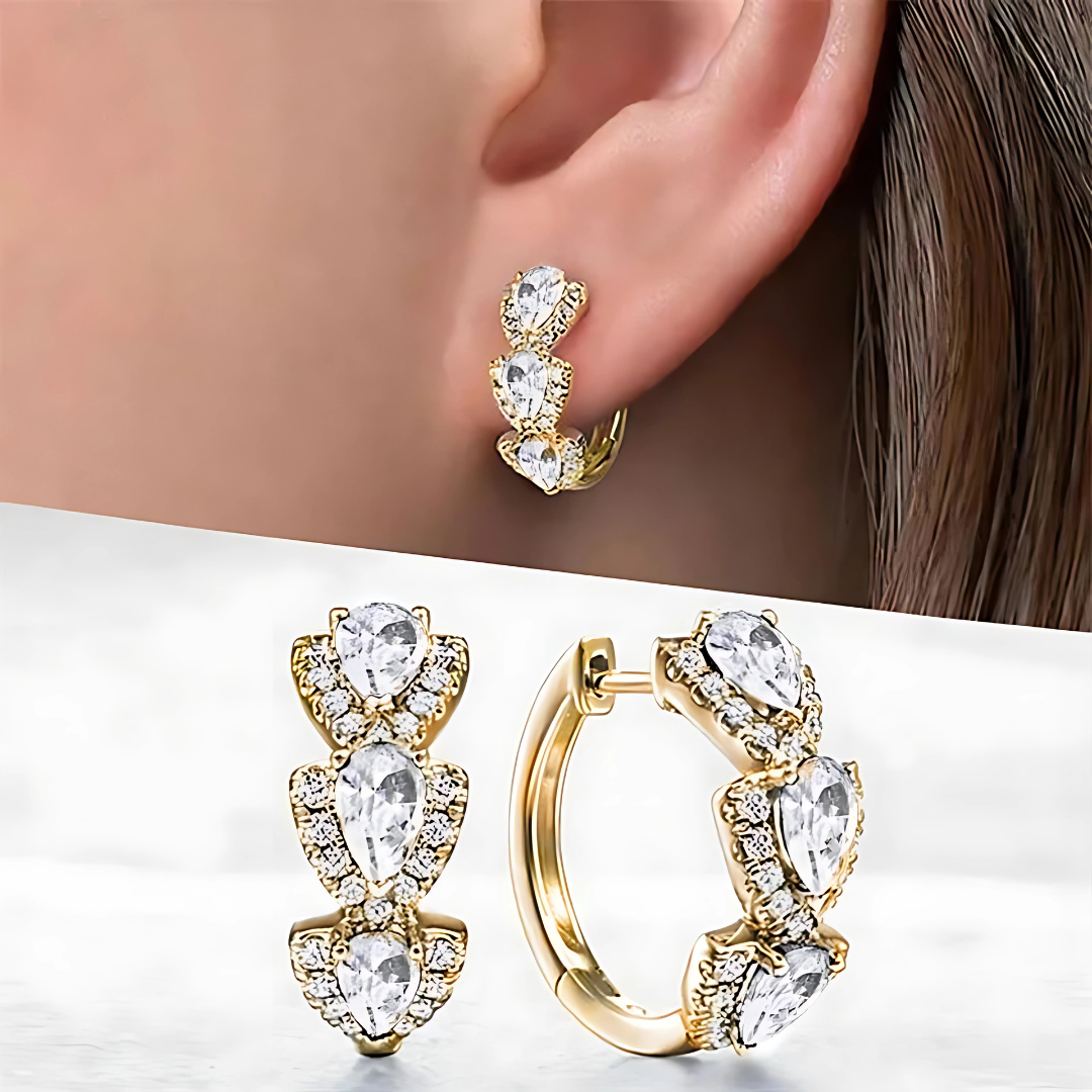 Teardrop Halo Hoops