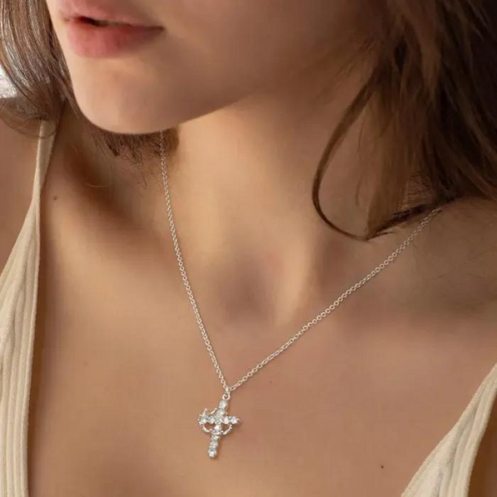 "Crown of Faith" Cross Pendant Necklace