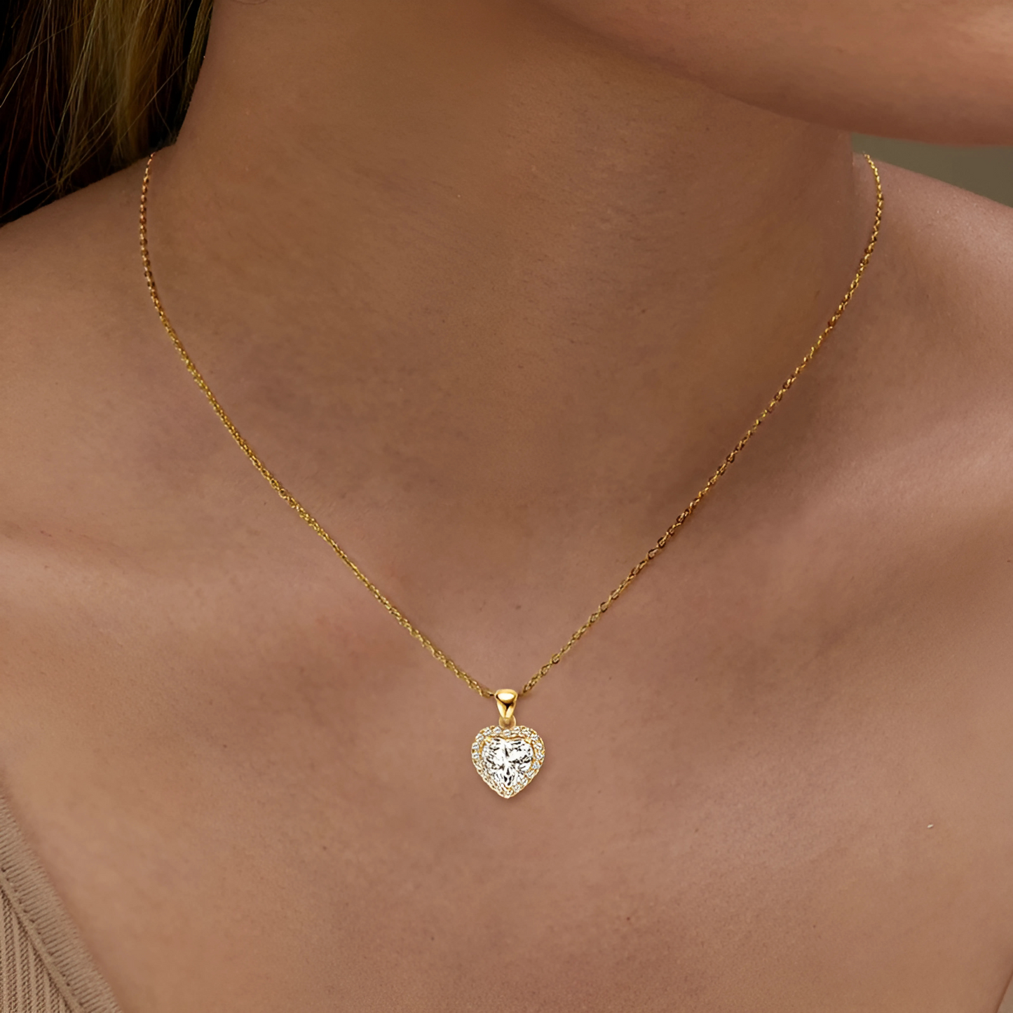 Valentina Heart Moissanite Necklace