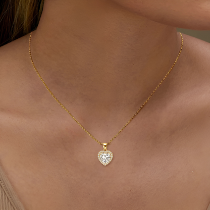 Valentina Heart Moissanite Necklace