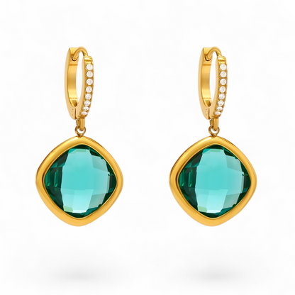 Margot Czech Glass Drop Hoops