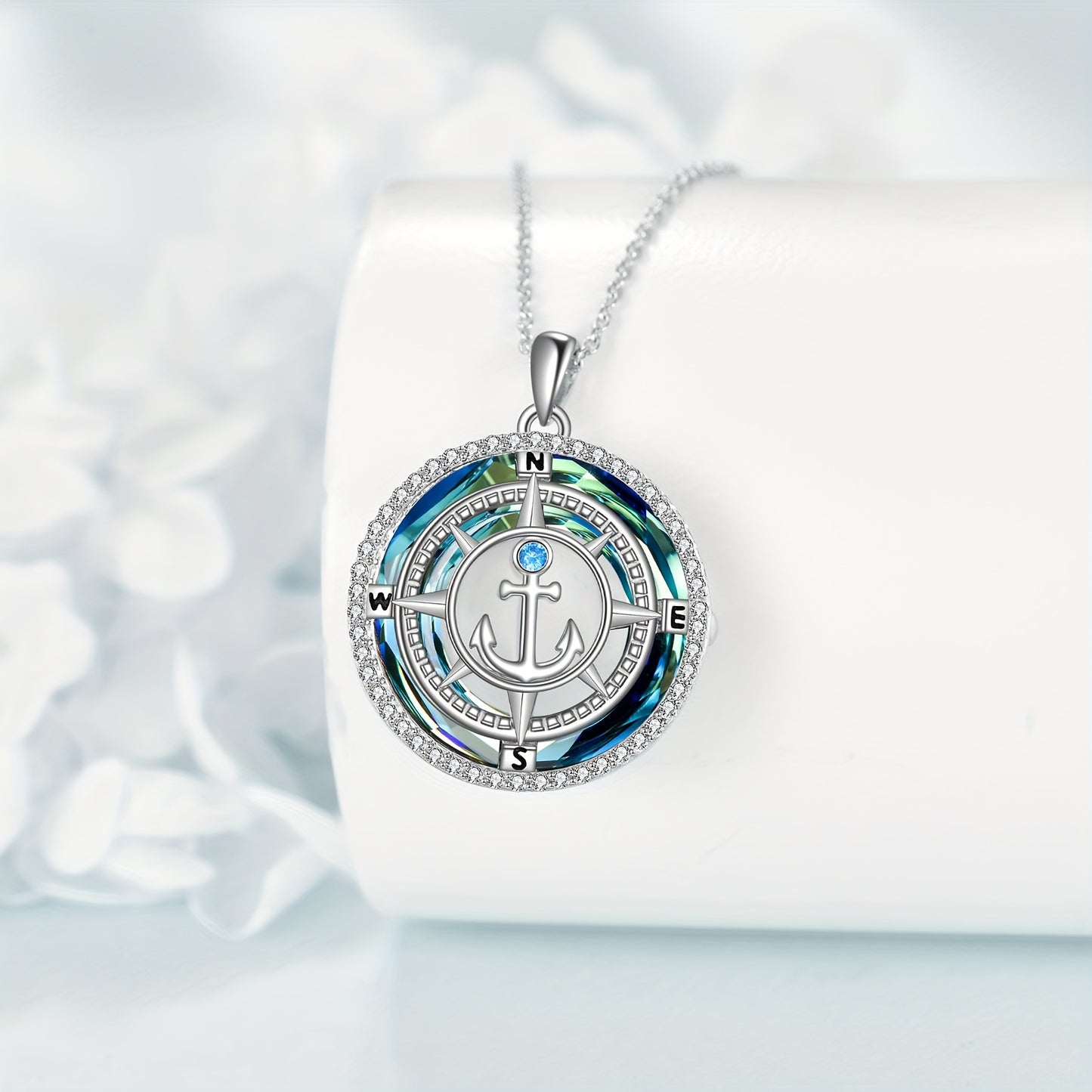 Nautical Navigator Compass Necklace | 925 Sterling Silver