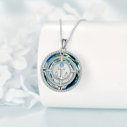Nautical Navigator Compass Necklace | 925 Sterling Silver