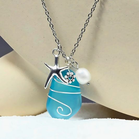 Ocean Dreams Sea Glass Necklace