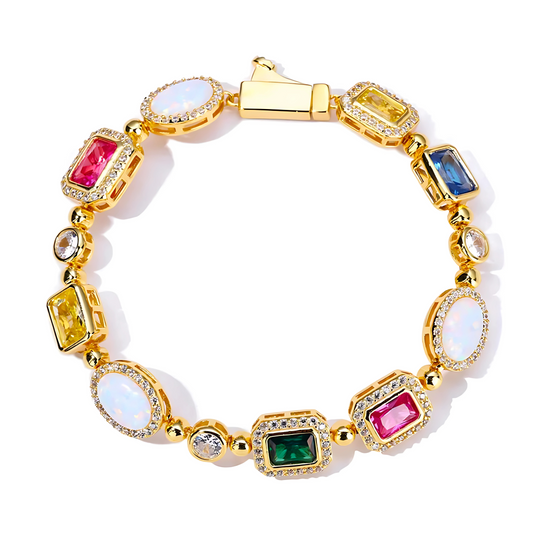 Aurora Rainbow Stone Tennis Bracelet