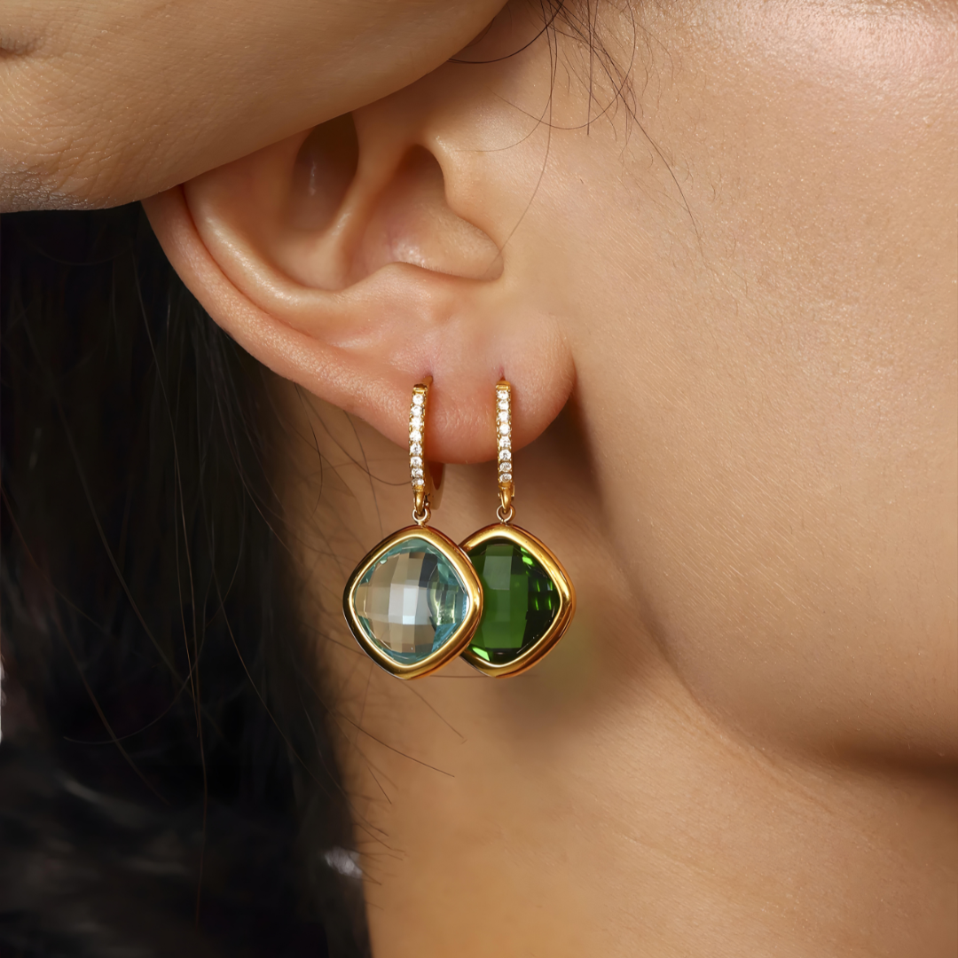 Margot Czech Glass Drop Hoops