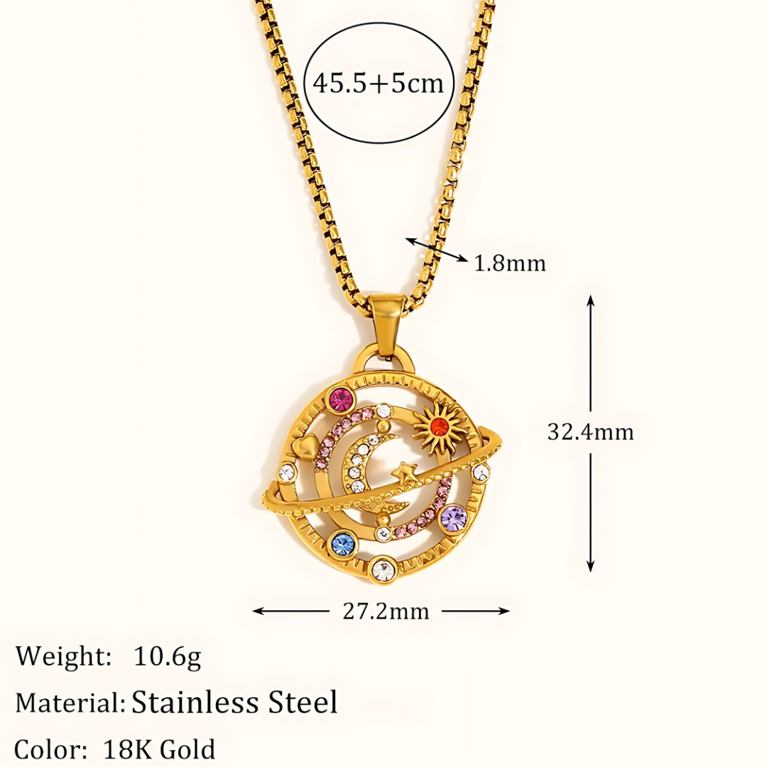 Celestial Layers Pendant Necklace