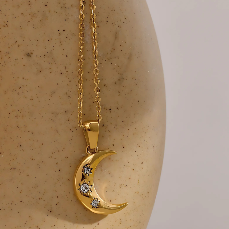 Celestial Dreams Crescent Moon Necklace