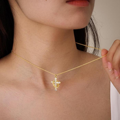 "Crown of Faith" Cross Pendant Necklace