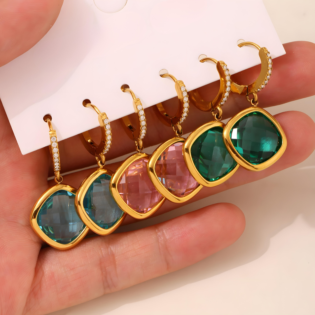 Margot Czech Glass Drop Hoops