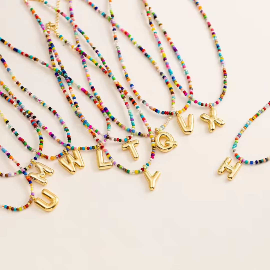 Sophia Rainbow Initial Necklace