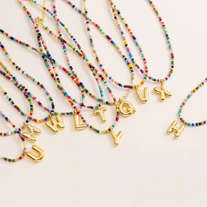 Sophia Rainbow Initial Necklace