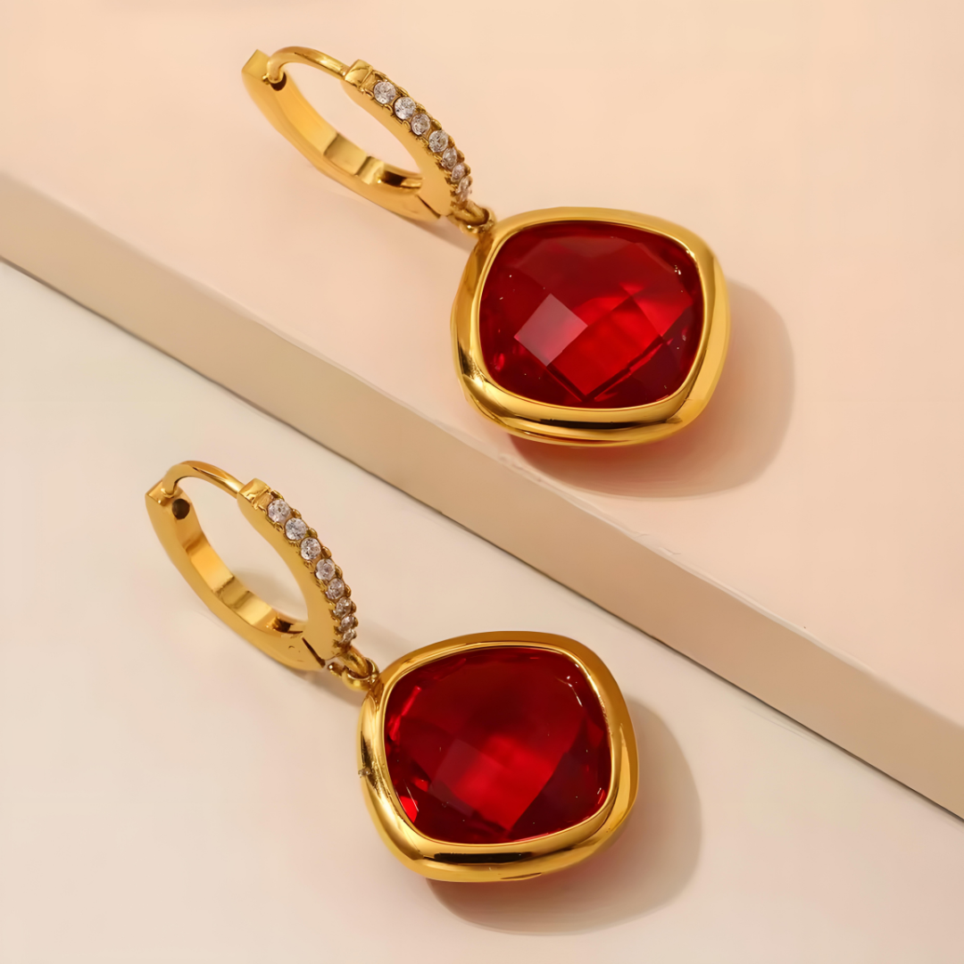 Margot Czech Glass Drop Hoops
