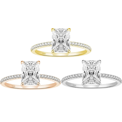 Forever Brilliant Pavé Solitaire Ring