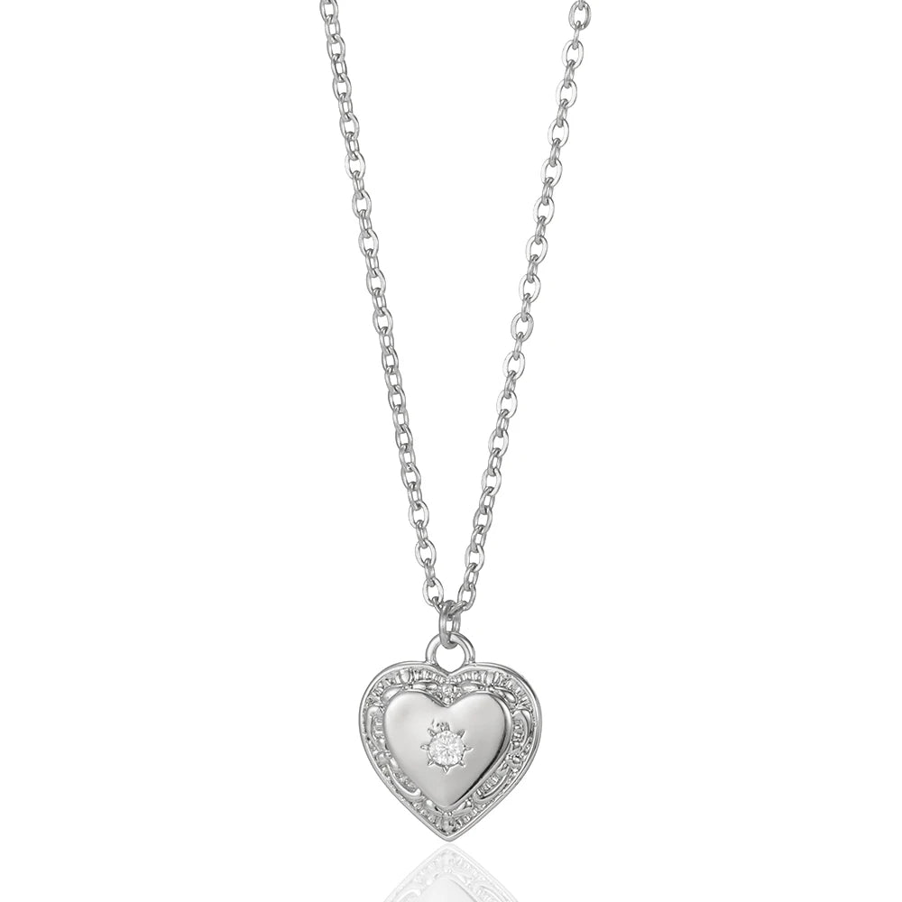 Olivia Crystal Heart Necklace