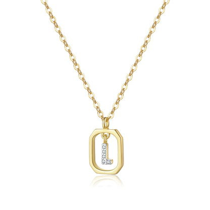 Her Story Initial Necklace | Sparkling Letter Pendant