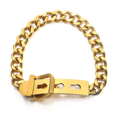Chunky Belt Buckle Bracelet