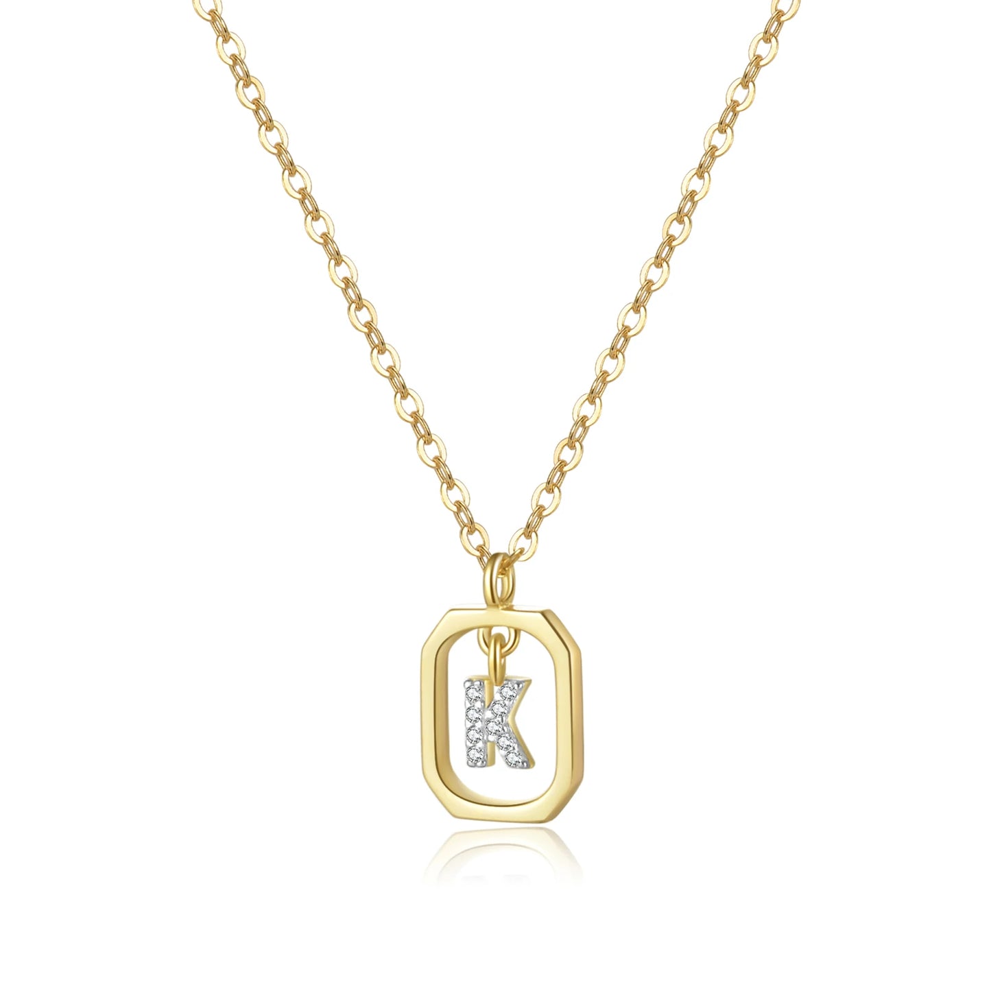 Her Story Initial Necklace | Sparkling Letter Pendant