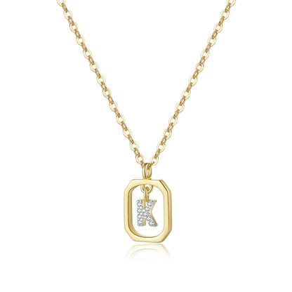 Her Story Initial Necklace | Sparkling Letter Pendant