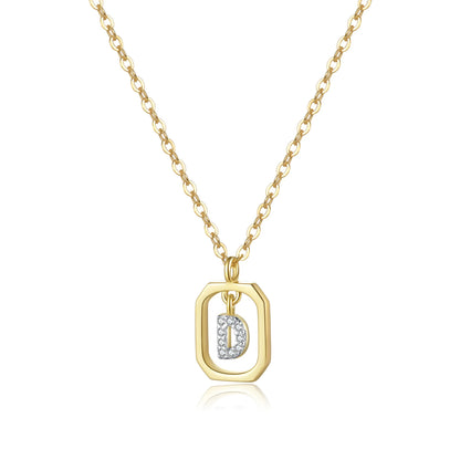 Her Story Initial Necklace | Sparkling Letter Pendant