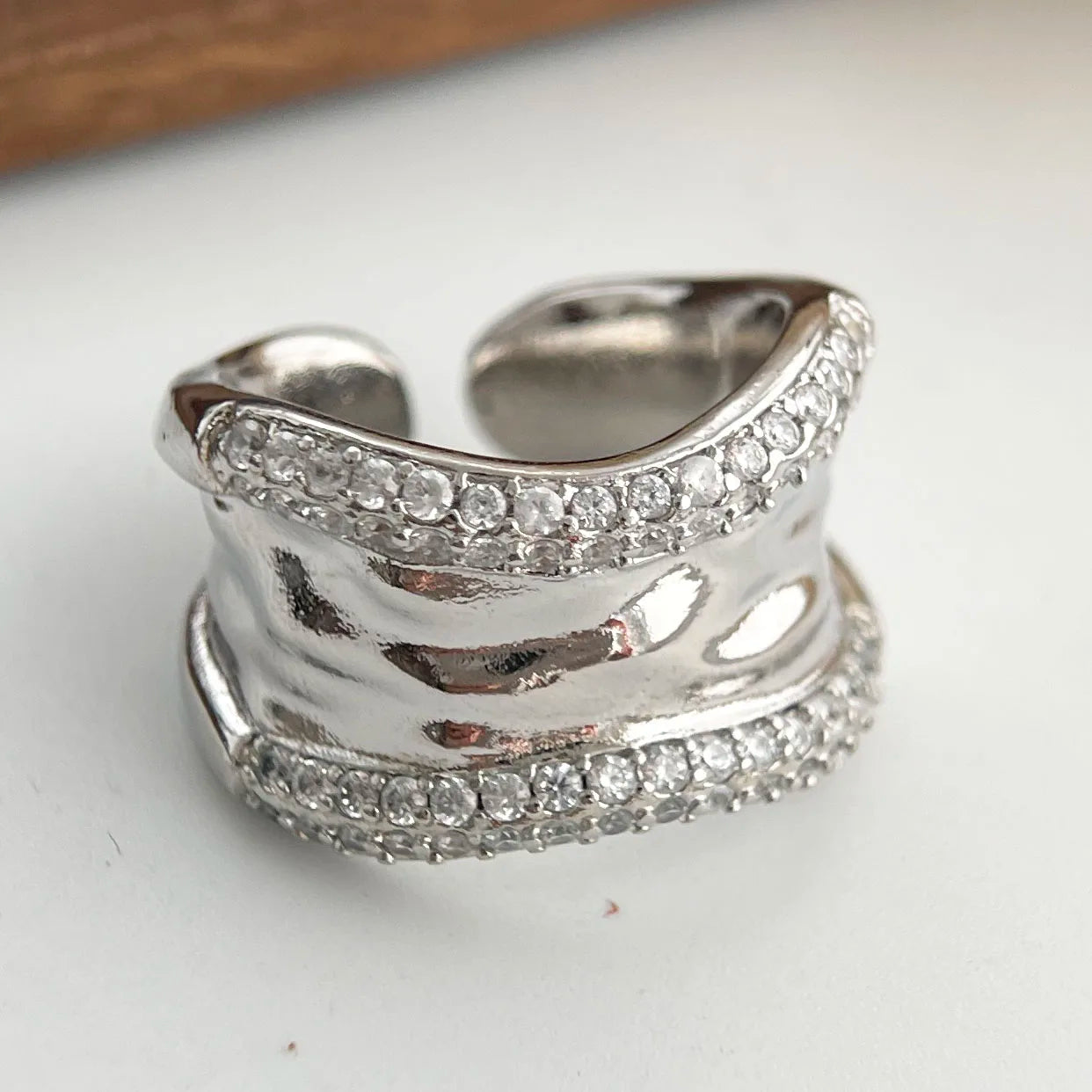 Isabella Pavé Crown Ring