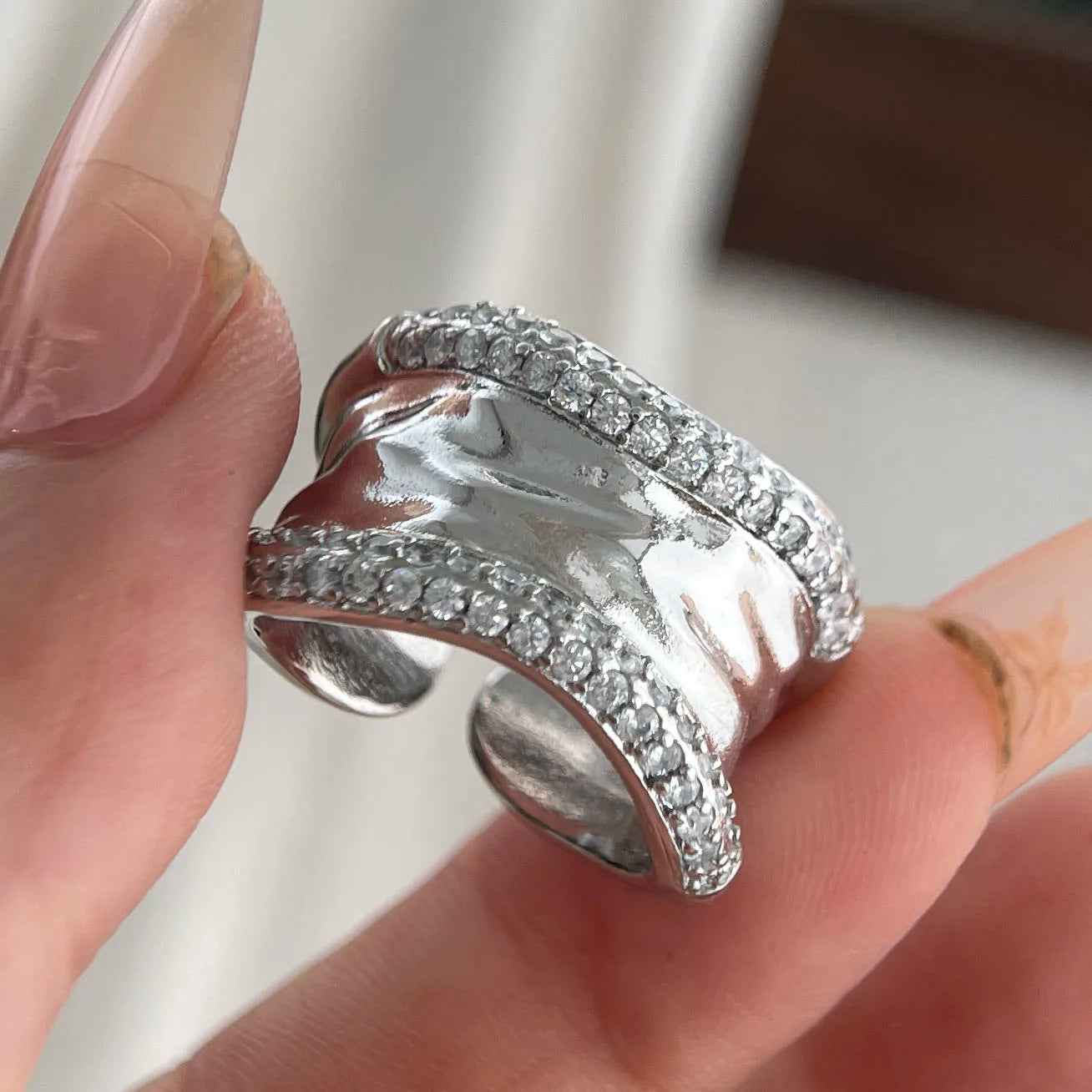 Isabella Pavé Crown Ring