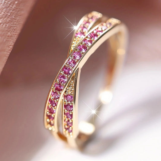 Aria Rosato Interlaced Gold Band