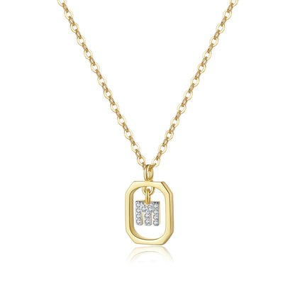 Her Story Initial Necklace | Sparkling Letter Pendant